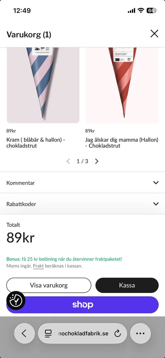 Malmö Chokladfabrik — Cart