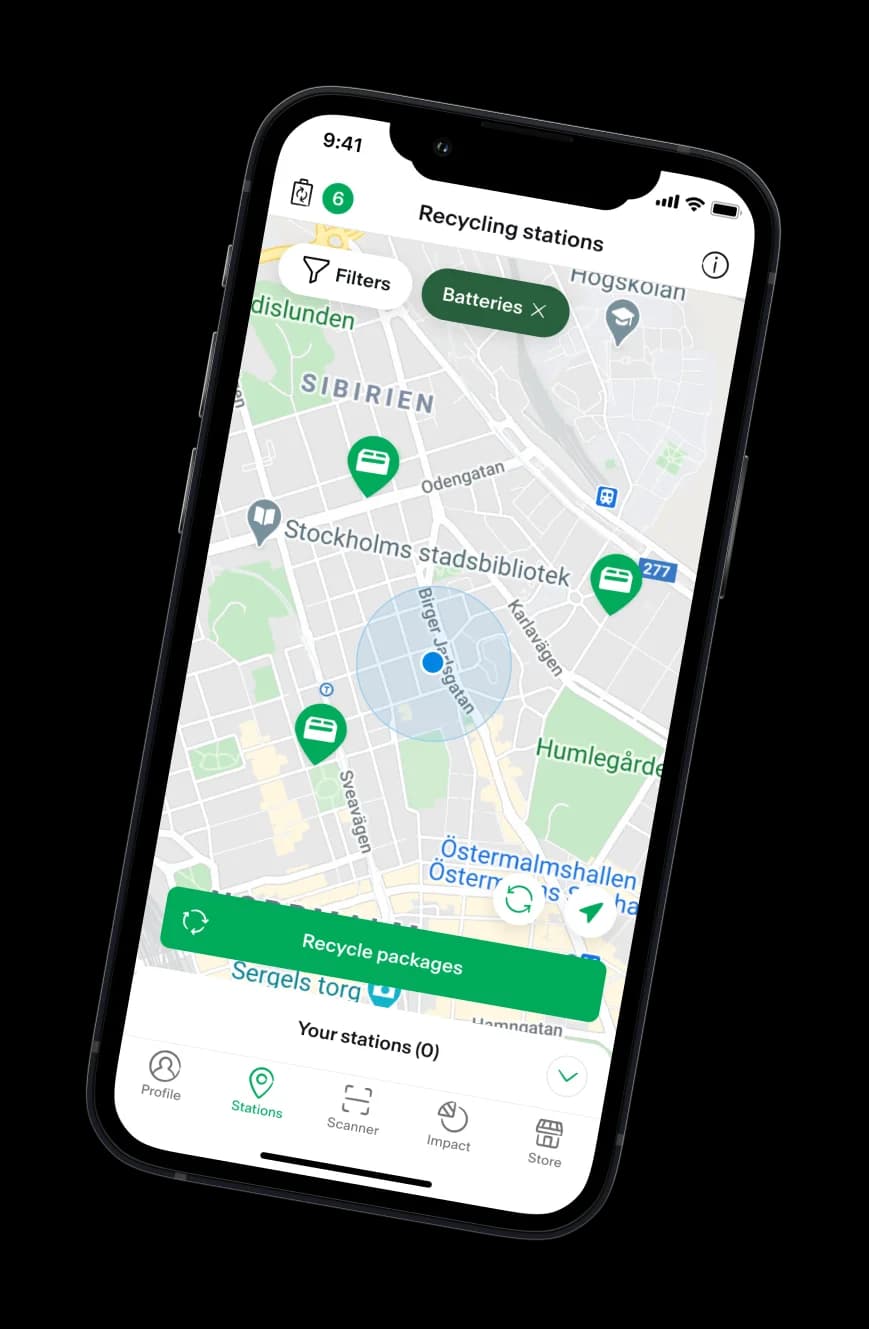 VARTA campaign map in the Plovie app